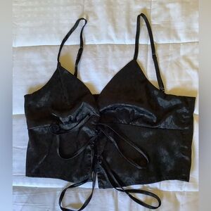 L.A. Hearts Black Textured Crop Top